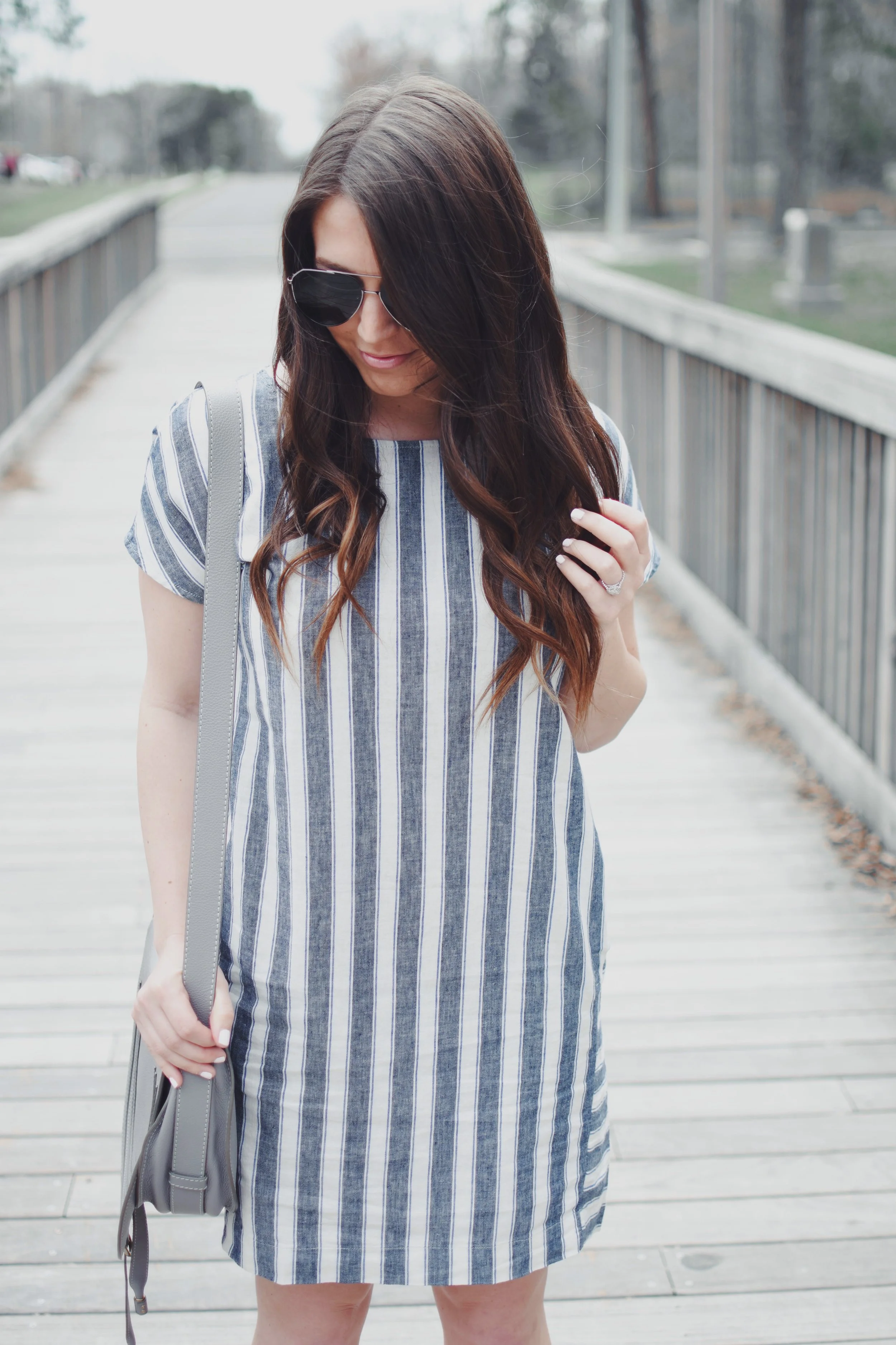 Striped Linen Dress for Spring megan elise
